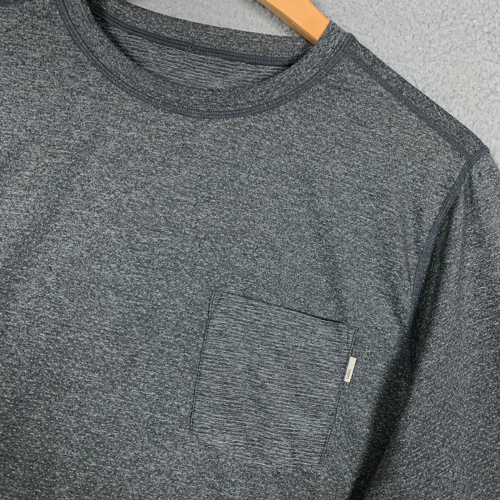 Vuori Tradewind Shirt Men's Large Gray Heather Stretch‎ Long Sleeve Workout Gym